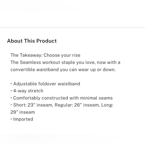 PINK Victoria's Secret Black Leggings flip it seamless fold over leggings - Picture 6 of 8